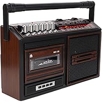 Amazon | レトロ ラジカセ カセット プレーヤー AM/FM ラジオ